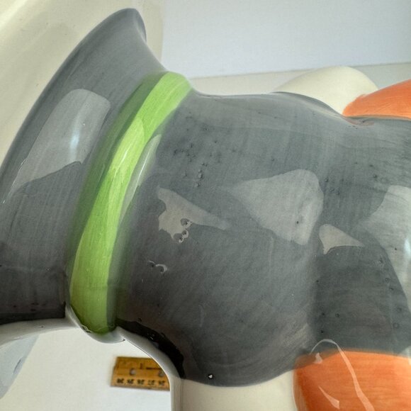 Vtg Himark Ceramic Cow Bull Farm Wall Mount Towel Holder Peaches n Cream w Box - Picture 10 of 15